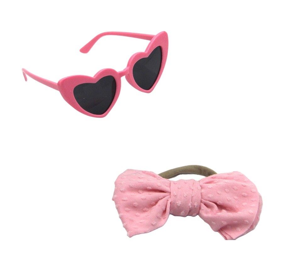 D' Daniela - Yara Glasses & Flower Headband Set - Baby Pink