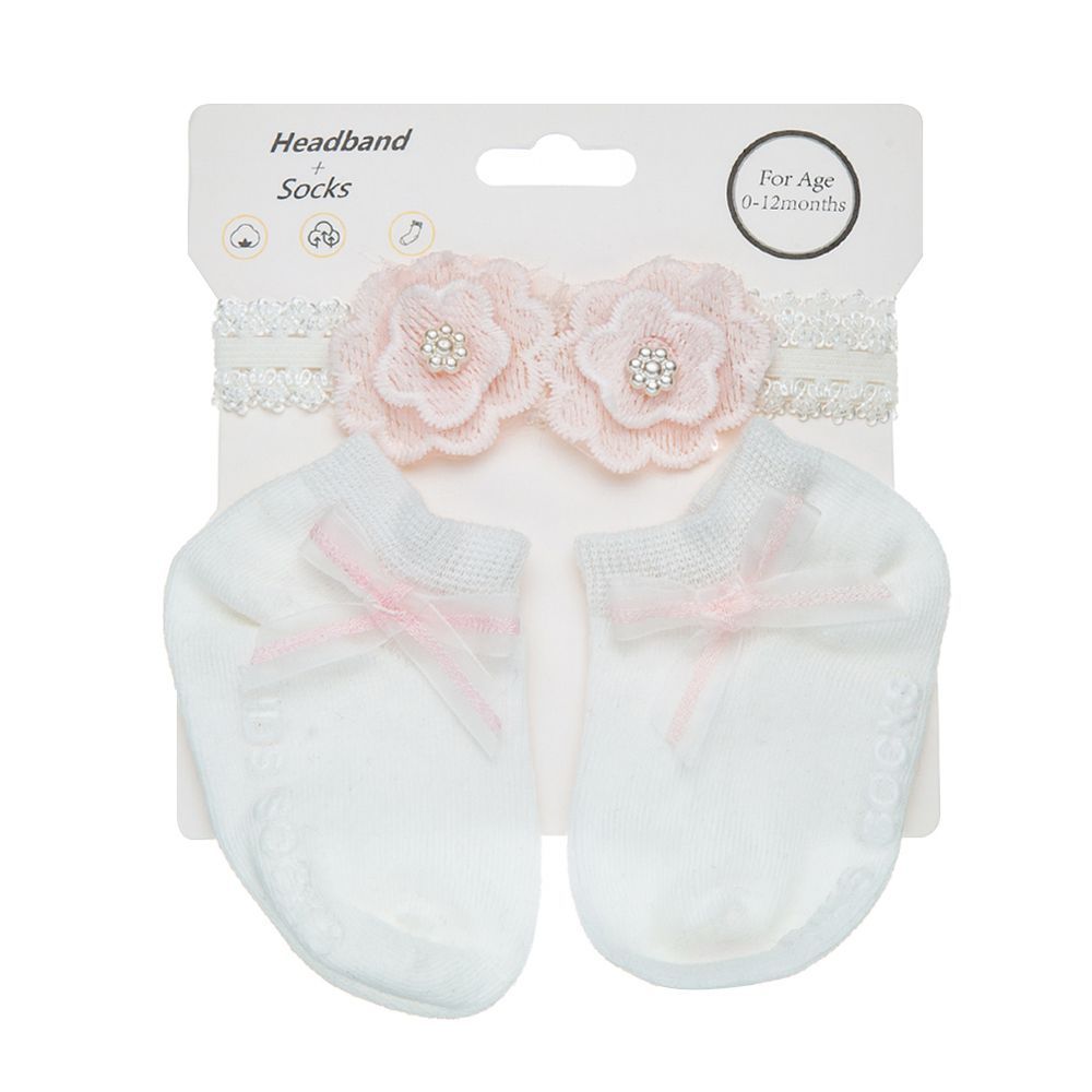 D' Daniela - Anna Headband And Socks Set - White