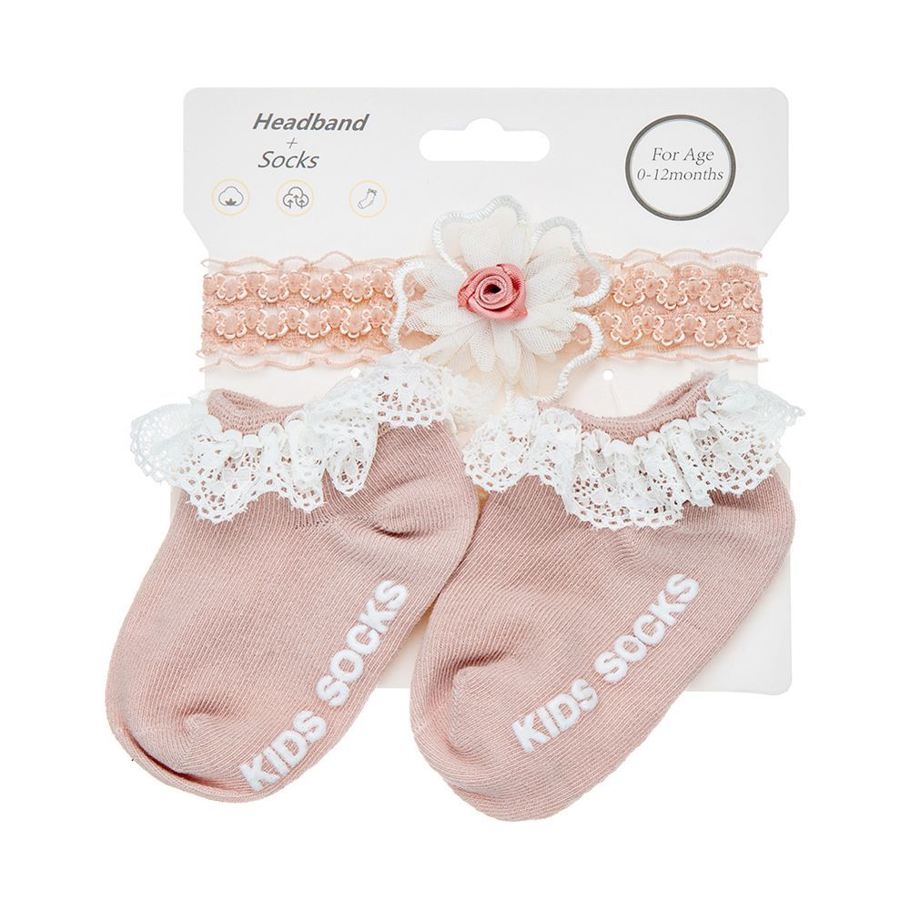 D' Daniela - Anna Headband And Socks Set - Pink