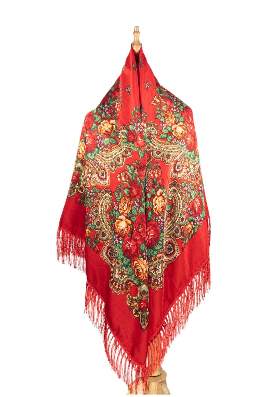 D' Daniela - Nadya Womens Cotton Long Tassel Print Shawl