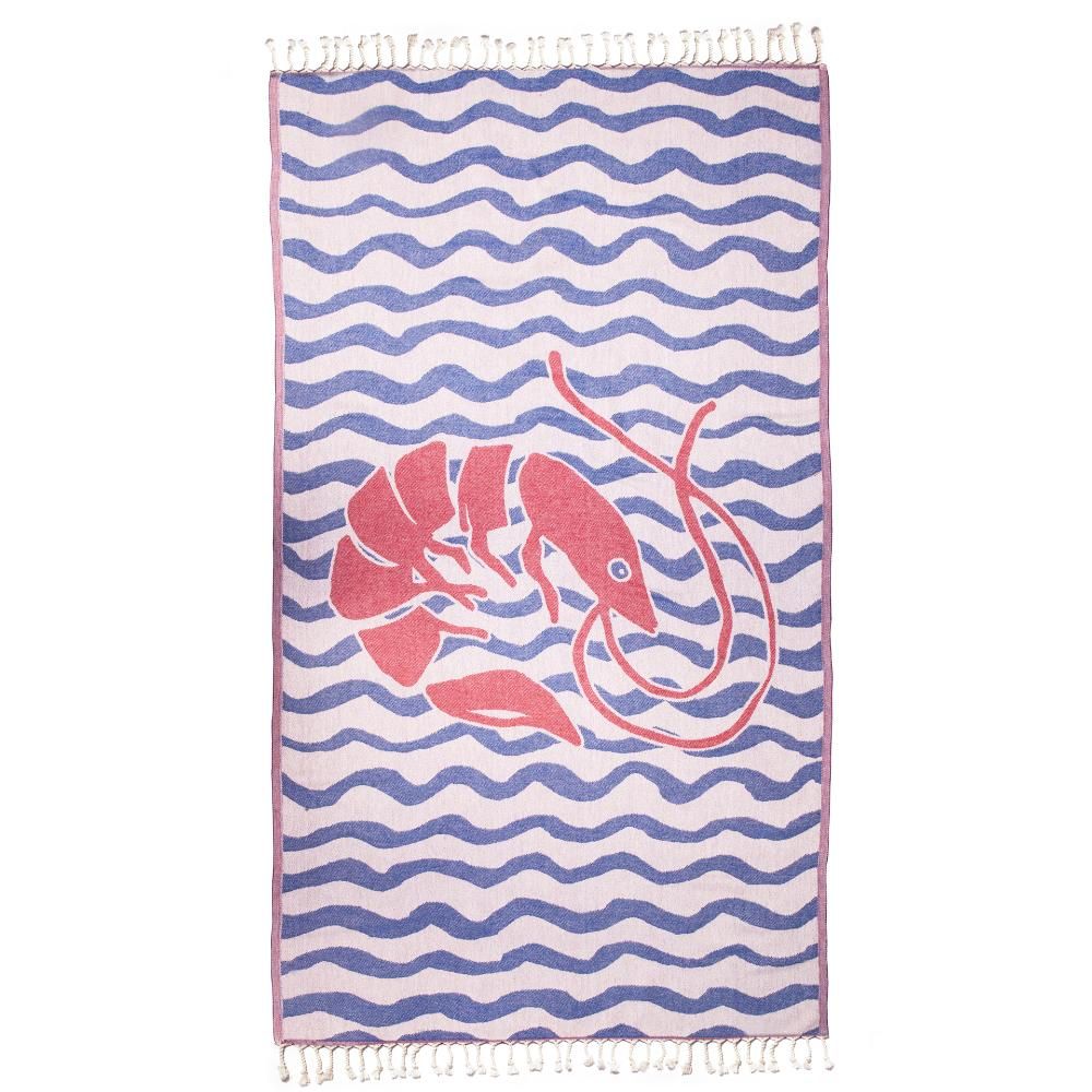 Anemoss - Turkish Beach & Bath Peshtemal - Shrimp Patterned