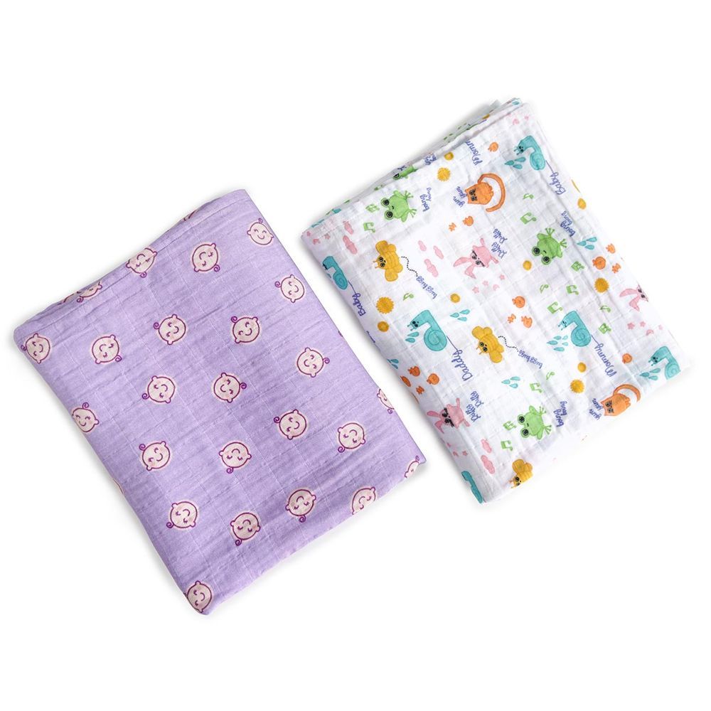 Milk&Moo - Friends Design Baby Swaddle Blanket - Pack of 1 - 2pcs