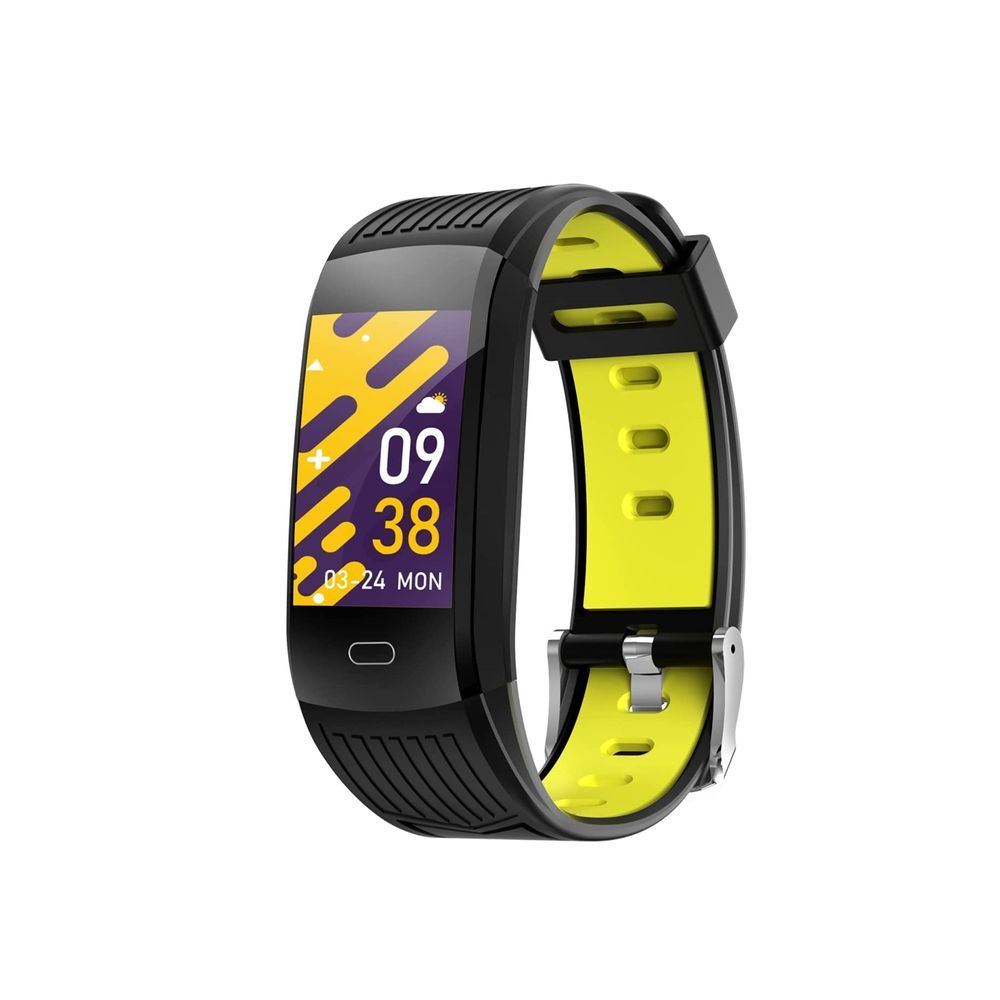 Moodix - Smartwatch - Black/Yellow - 0.96-Inch