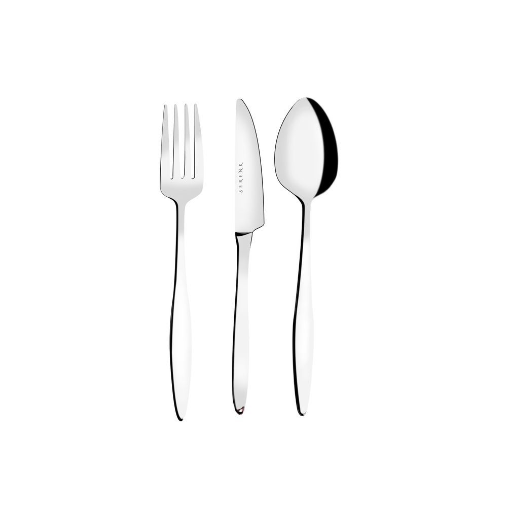 Serenk - Milan Stainless Steel Cutlery Set - 6pcs Each - 18pcs