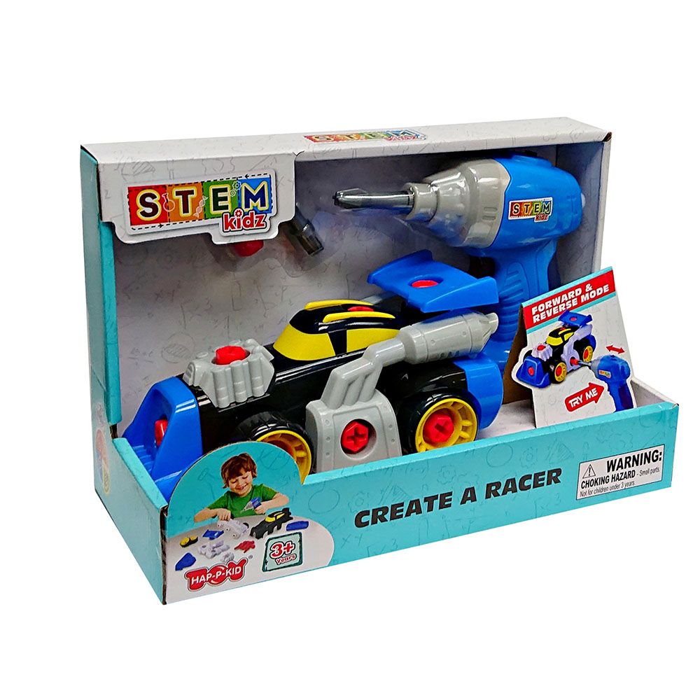 Happy Kids - Stem Kidz Create A Racer Building Toy Set