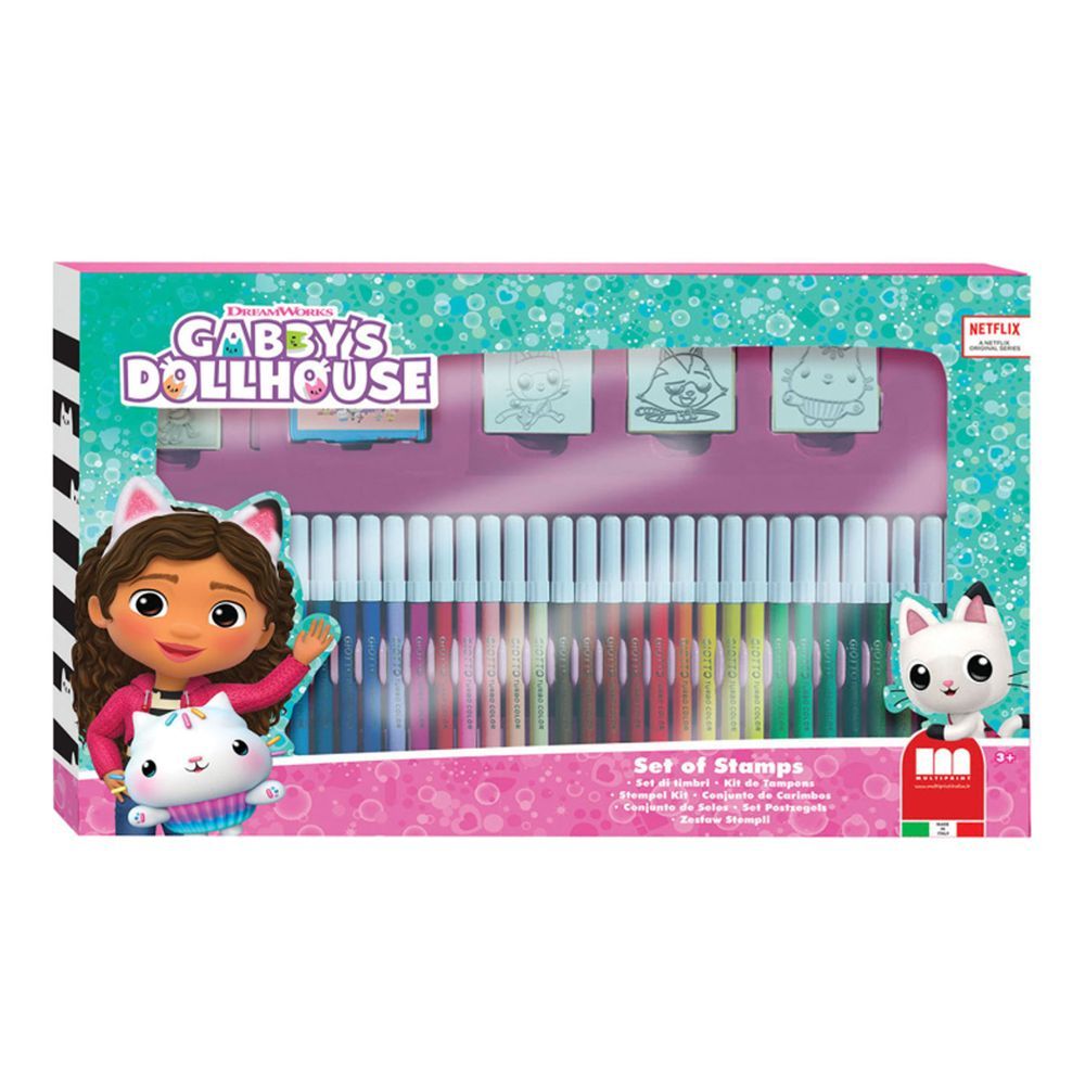 Multiprint - Gabby's Doll House Felt Tip Pens Set - 41 Pcs