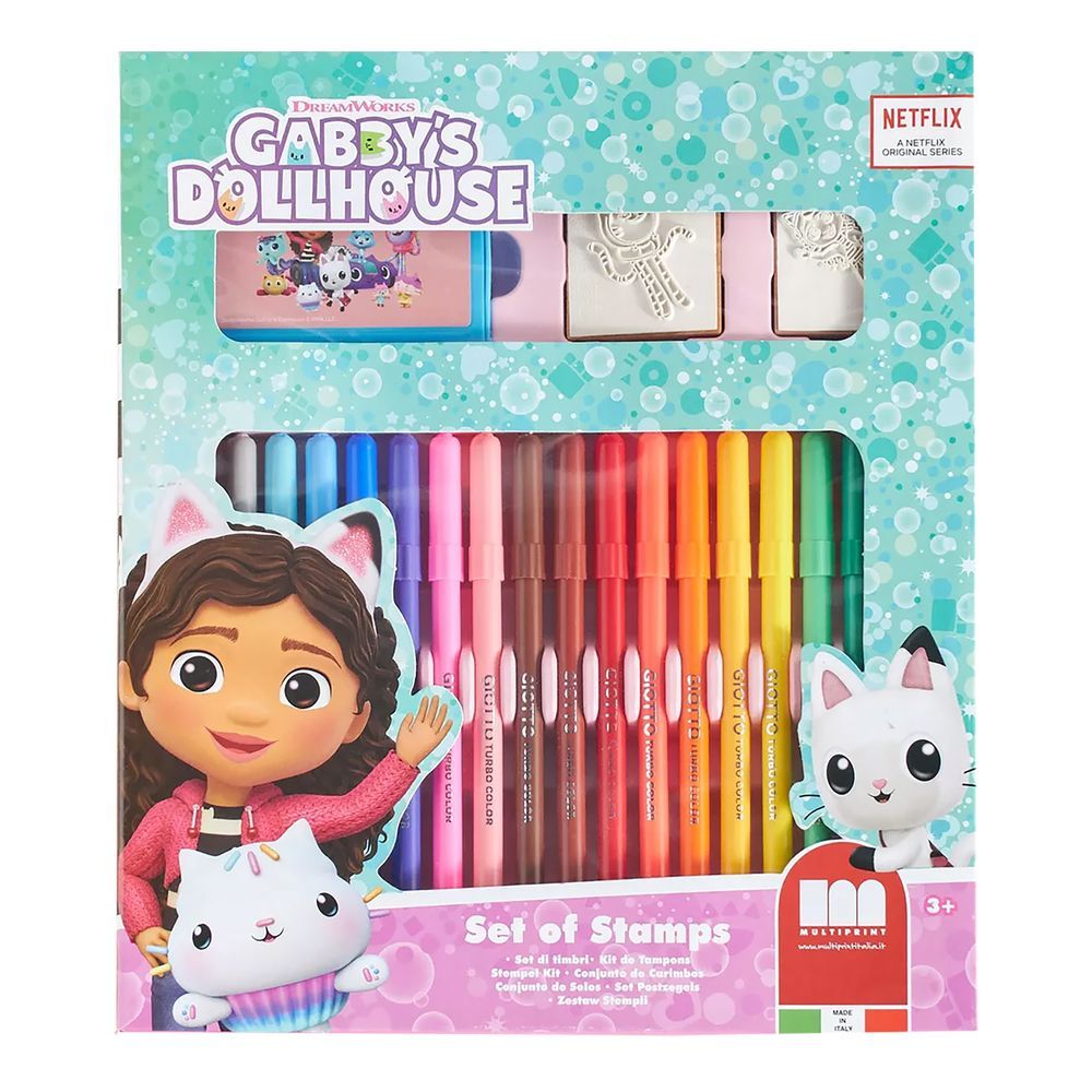 Multiprint - Gabby's Dollhouse Felt-Tip Pens Set - 21 Pcs