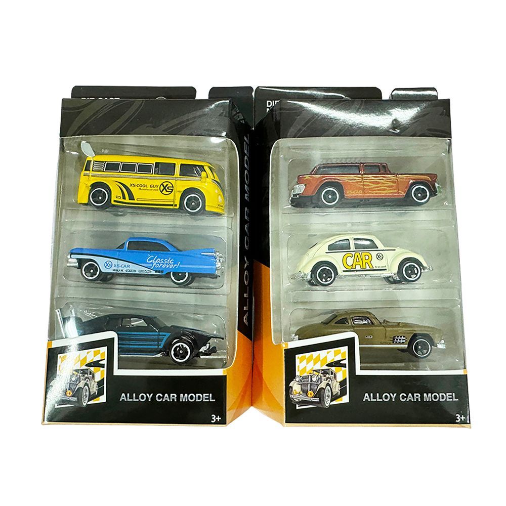 Galaxy Toys - Classic Collectible Alloy Model Car Set - Style May Vary - 3 Pcs