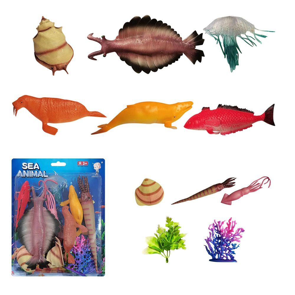 Galaxy Toys - Sea Animal Toy Set - 9 Pcs