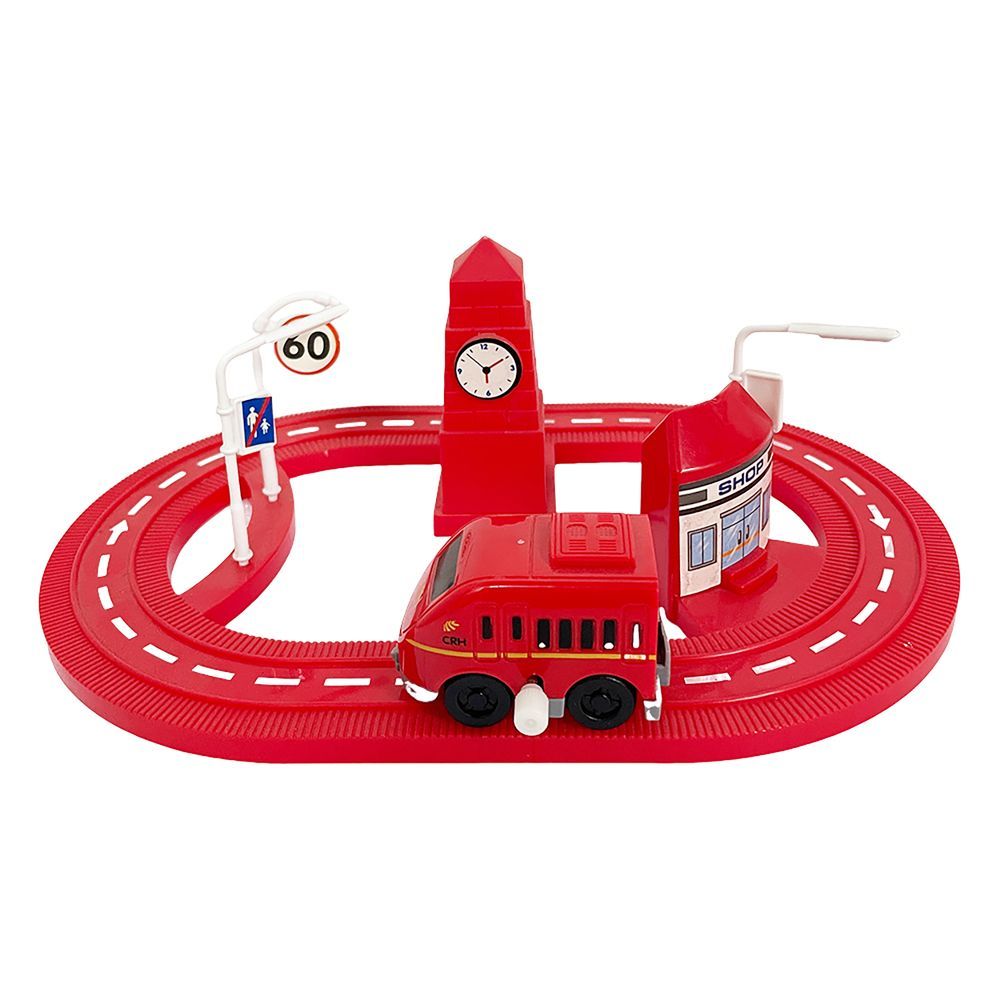 Galaxy Toys - City Street Mini World Upper Chain Vehicle Playset - Red