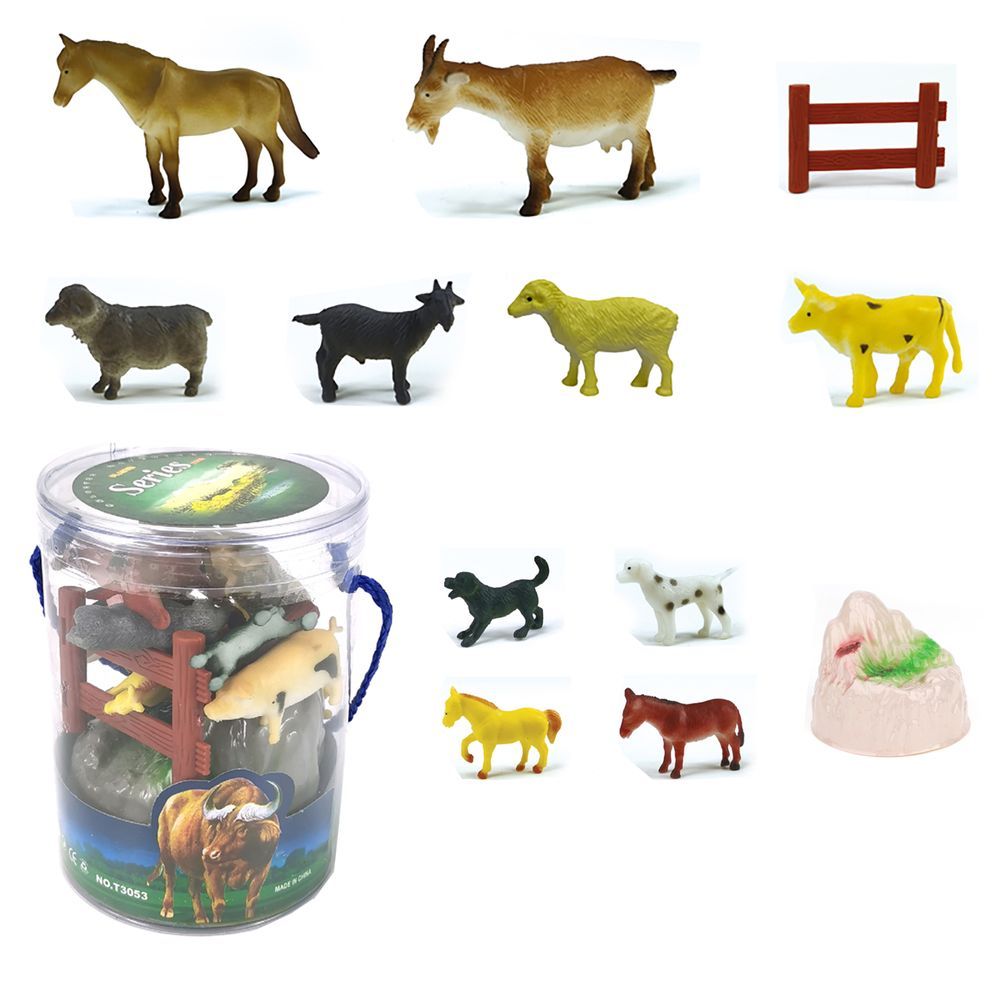 Galaxy Toys - Farmyard Friends Animal Set - 12 Pcs