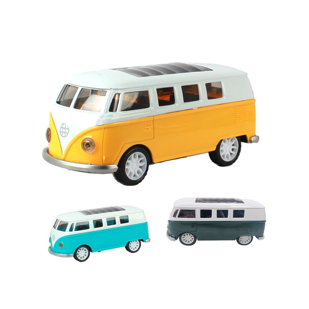 Galaxy Toys - 1/32 Volkswagen Samba Pull Back Die-Cast Van - 10-15 cm - Color May Vary - 1 Pc