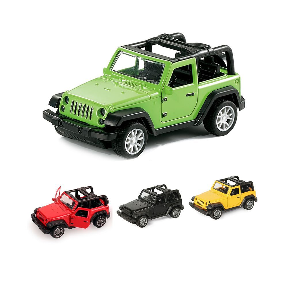 Galaxy Toys - 1/32 Willys Adventure Pull Back Die-Cast Jeep - 10-15 cm - Color May Vary - 1 Pc