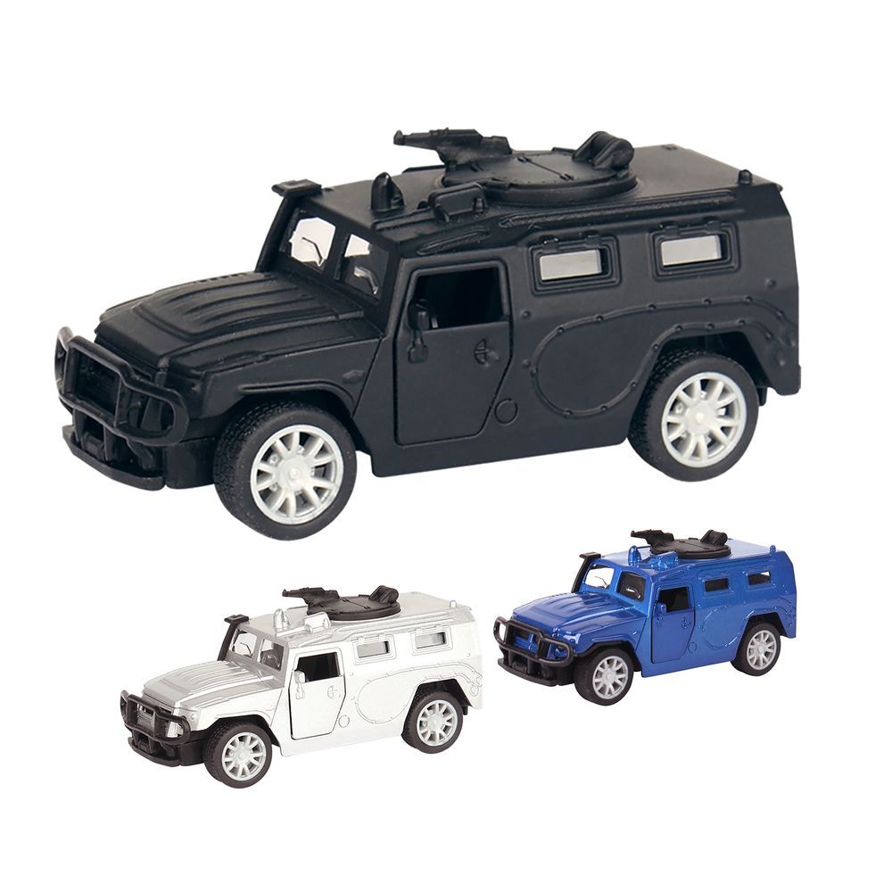 Galaxy Toys - 1/32 Army Hummer Pull Back Die-Cast Car - 10-15 cm - Color May Vary - 1 Pc