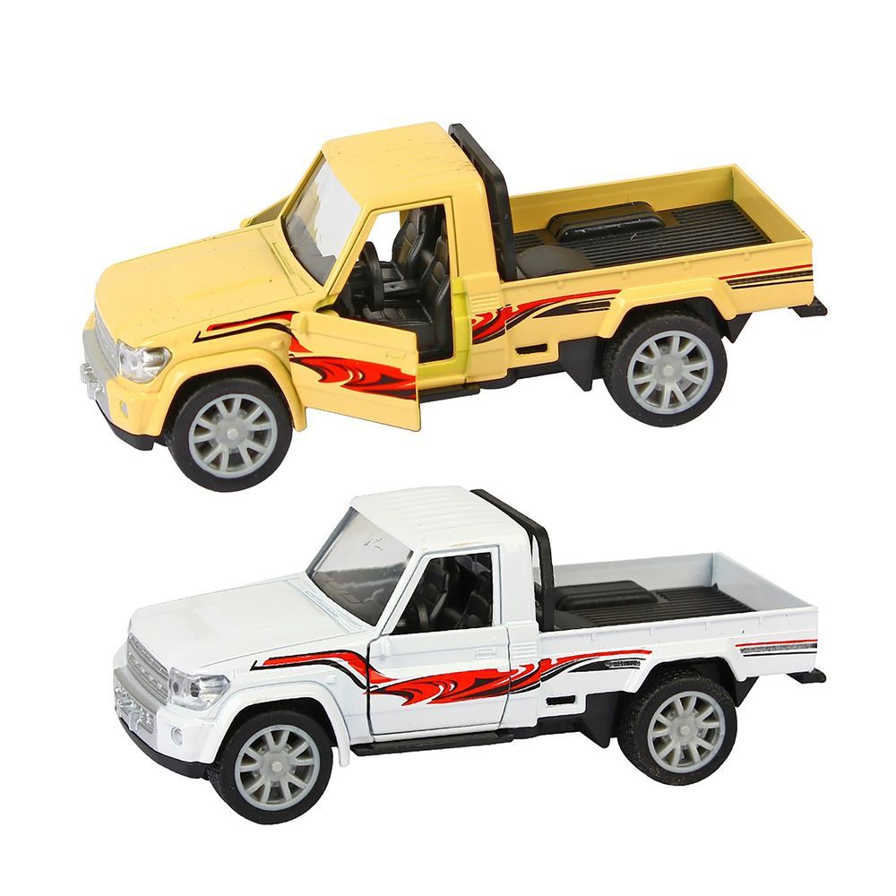 Galaxy Toys - 1/32 Toyota Hilux Pickup Pull Back Die-Cast Car - 10-15 cm - Color May Vary - 1 Pc