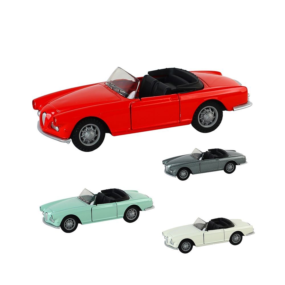 Galaxy Toys - 1/32 Alfa Romeo Convertible Pull Back Die-Cast Car - 10-15 cm - Color May Vary - 1 Pc