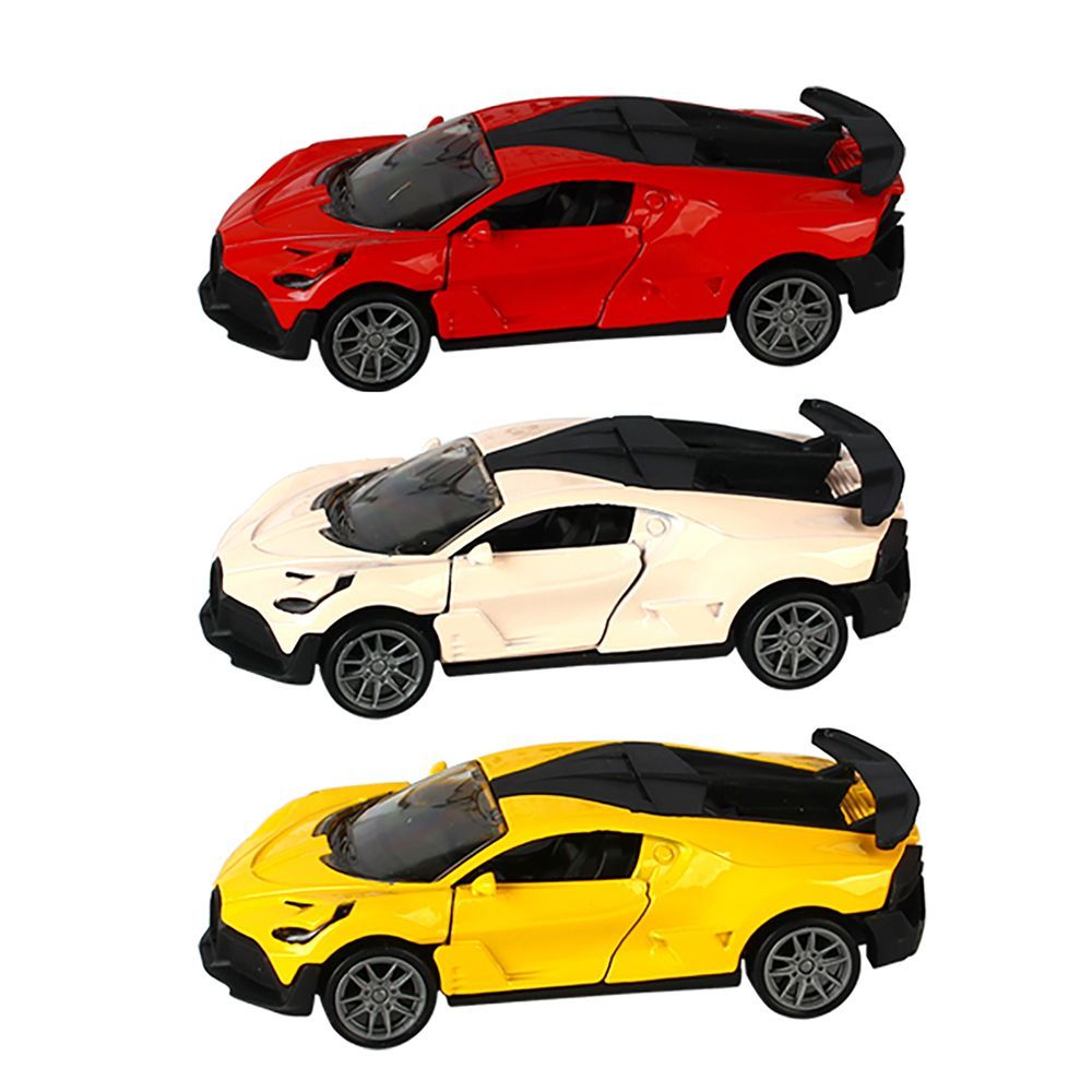 Galaxy Toys - 1/36 Corvette Pull Back Die-Cast Car - 10-15 cm - Color May Vary - 1 Pc