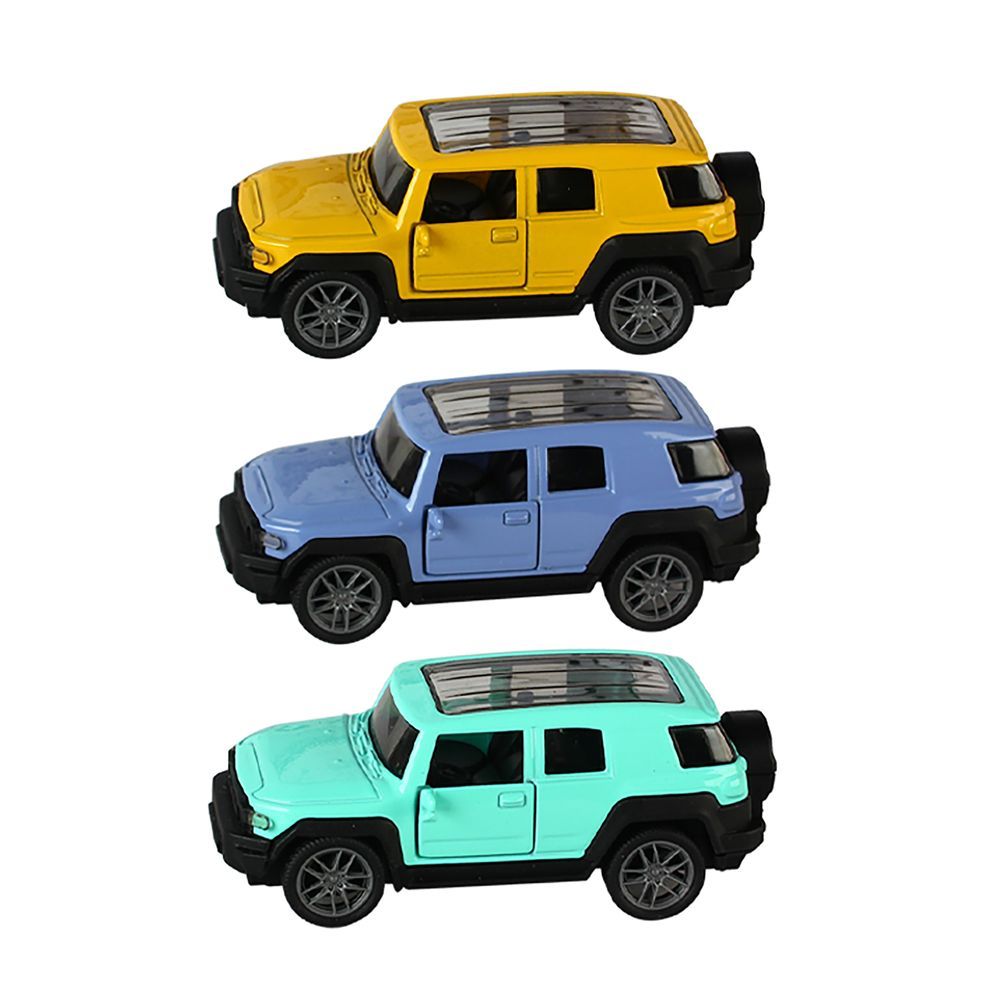 Galaxy Toys - 1/36 Hummer H3 Pull Back Die-Cast Car - 10-15 cm - Color May Vary - 1 Pc