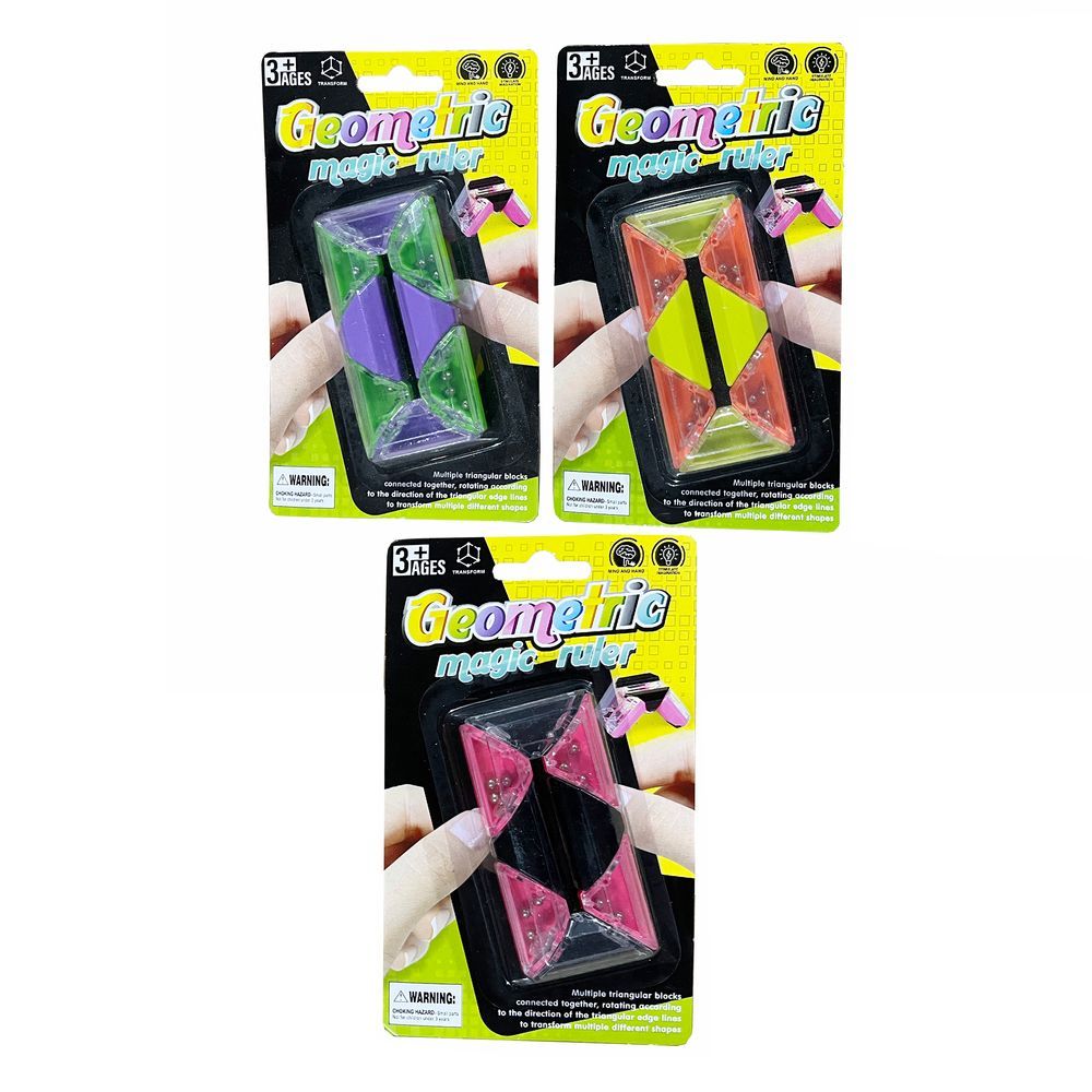 Galaxy Toys - Geometric Magic Ruler Cube Toy - Color May Vary - 1 Pc