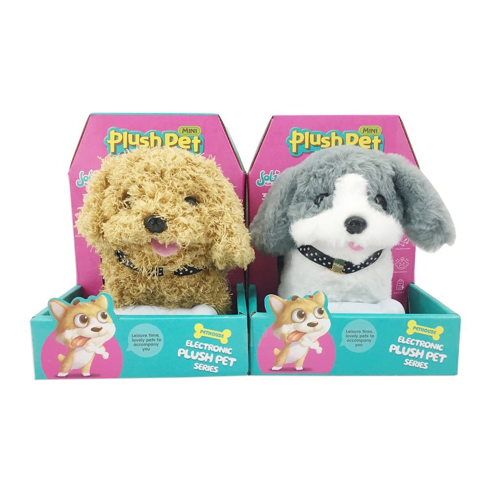 Galaxy Toys - Electronic Plush Pet Dog Playset - Color May Vary - 1 Pc