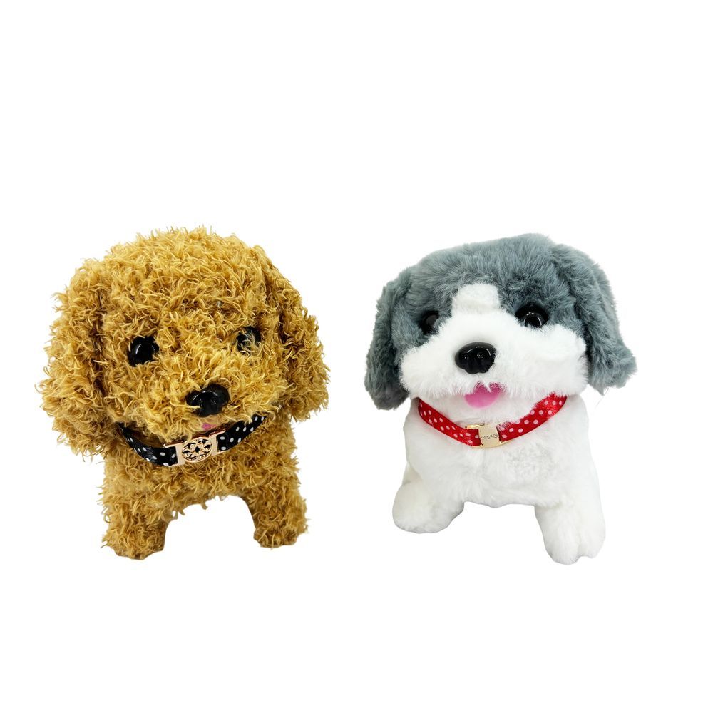 Galaxy Toys - Electronic Walking Plush Dog With Pet House - Style May Vary - 1 Pc