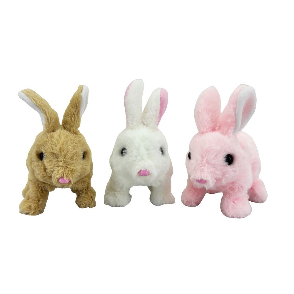 Galaxy Toys - Electronic Walking Plush Bunny - Color May Vary - 1 Pc