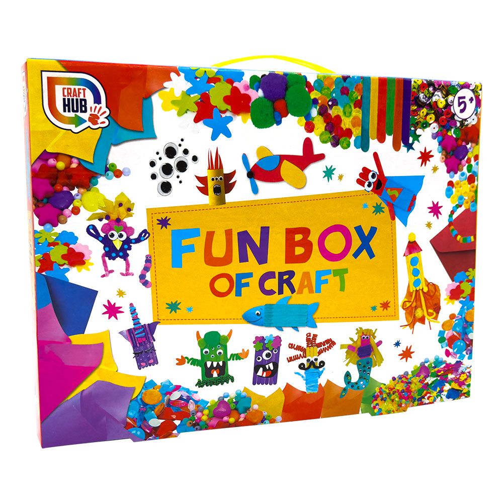 RMS - Fun Box Of Craft - Ultimate Kit With Colorful Supplies For Creative Projects