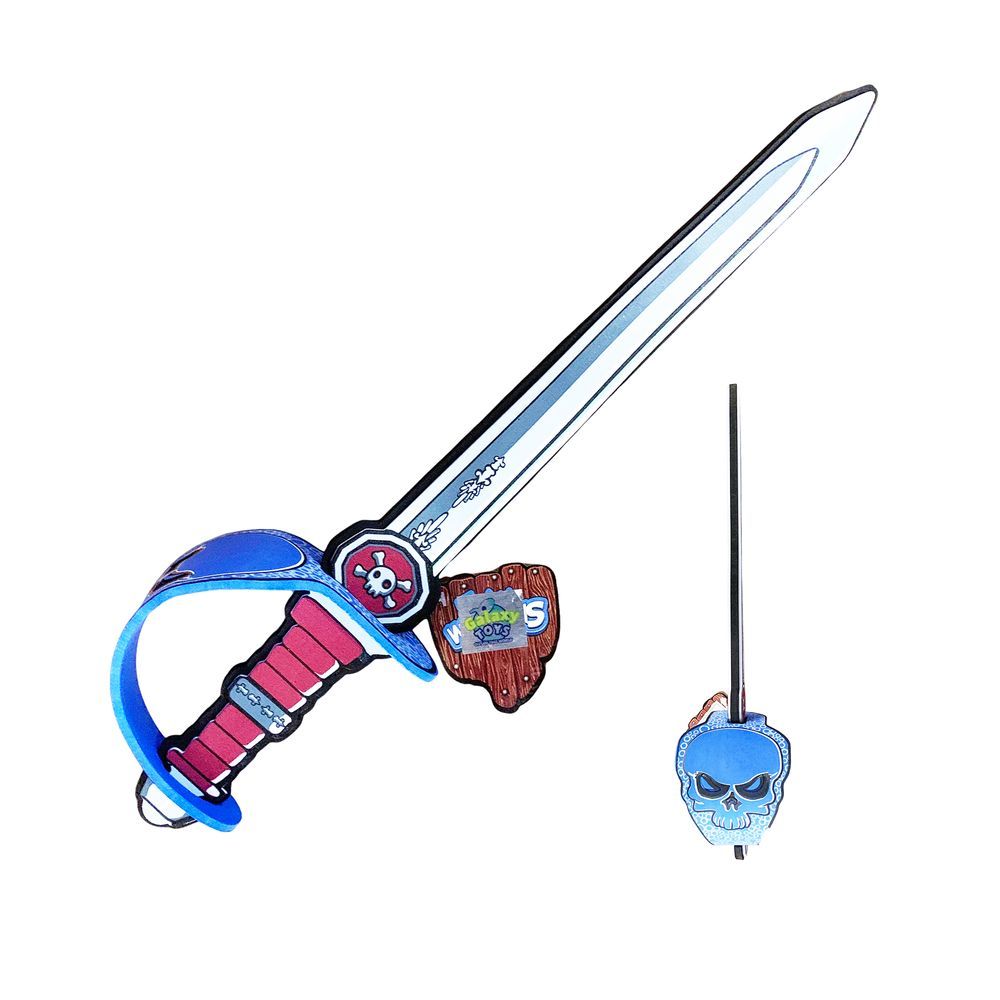 Galaxy Toys - Skull Guard Foam Sword - Blue/Silver/Red