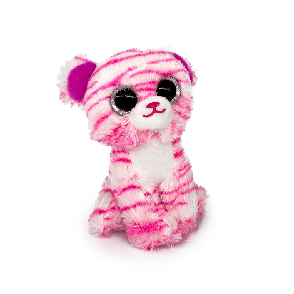 Galaxy Toys - Stuffed Plush Toy - Tiger - Pink/White - 15cm