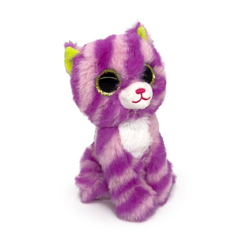 Galaxy Toys - Stuffed Plush Toy - Cat - Purple - 15cm