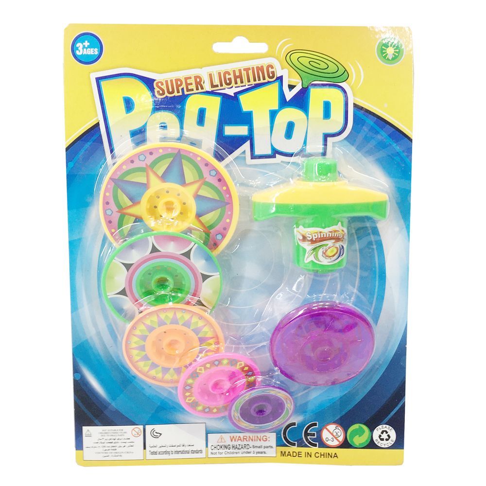 Galaxy Toys - Super Lighting Peg-Top Toy Set - 7 Pcs