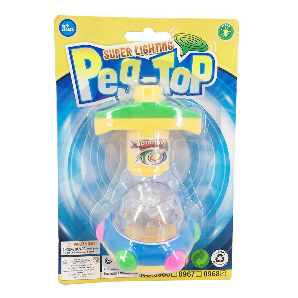 Galaxy Toys - Light-Up Peg-Top Spinning Toy Set - 2 Pcs