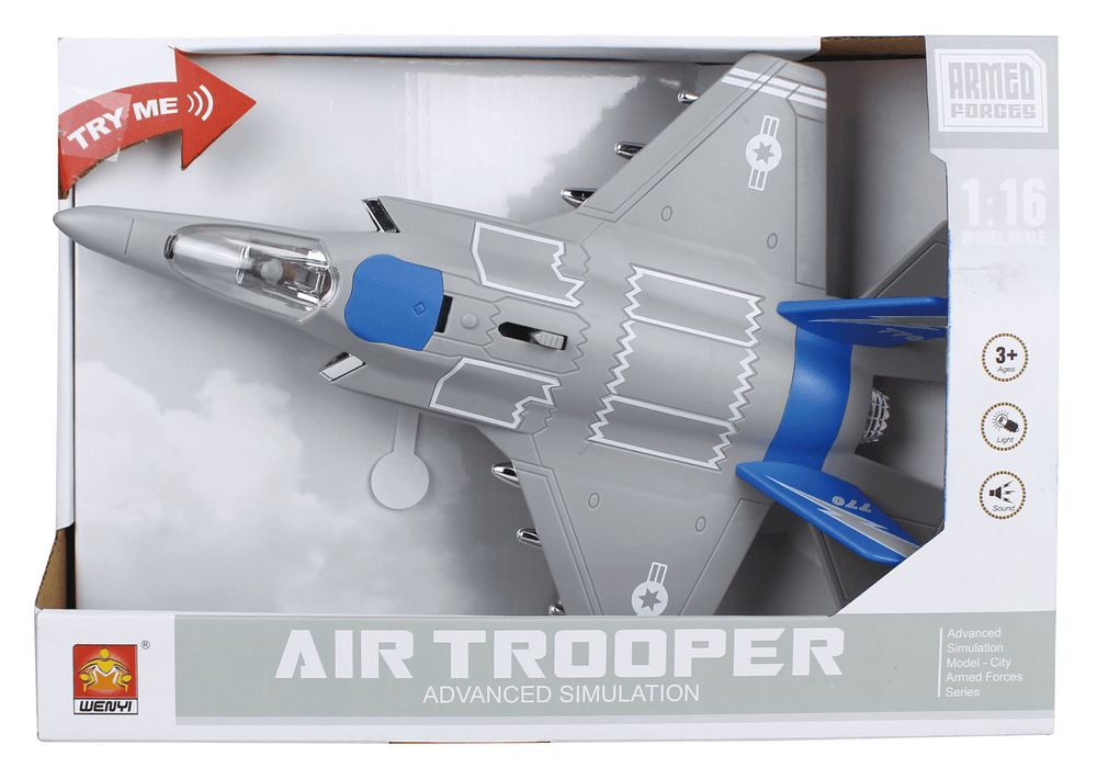 Galaxy Toys - Armed Forces Air Trooper Fighter Jet - Blue