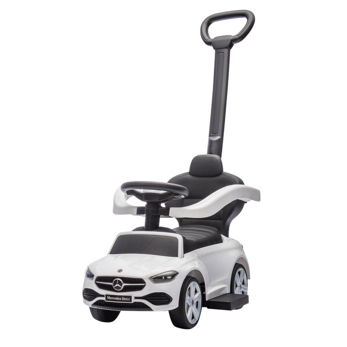 Mercedes-Benz - C-Class Ride-On Push Car With Handle - White