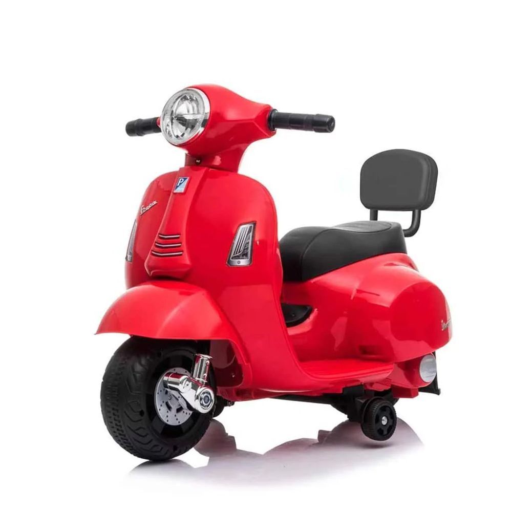 Amsham - Vespa Mini Ride On Electric Scooter - 6V - Red