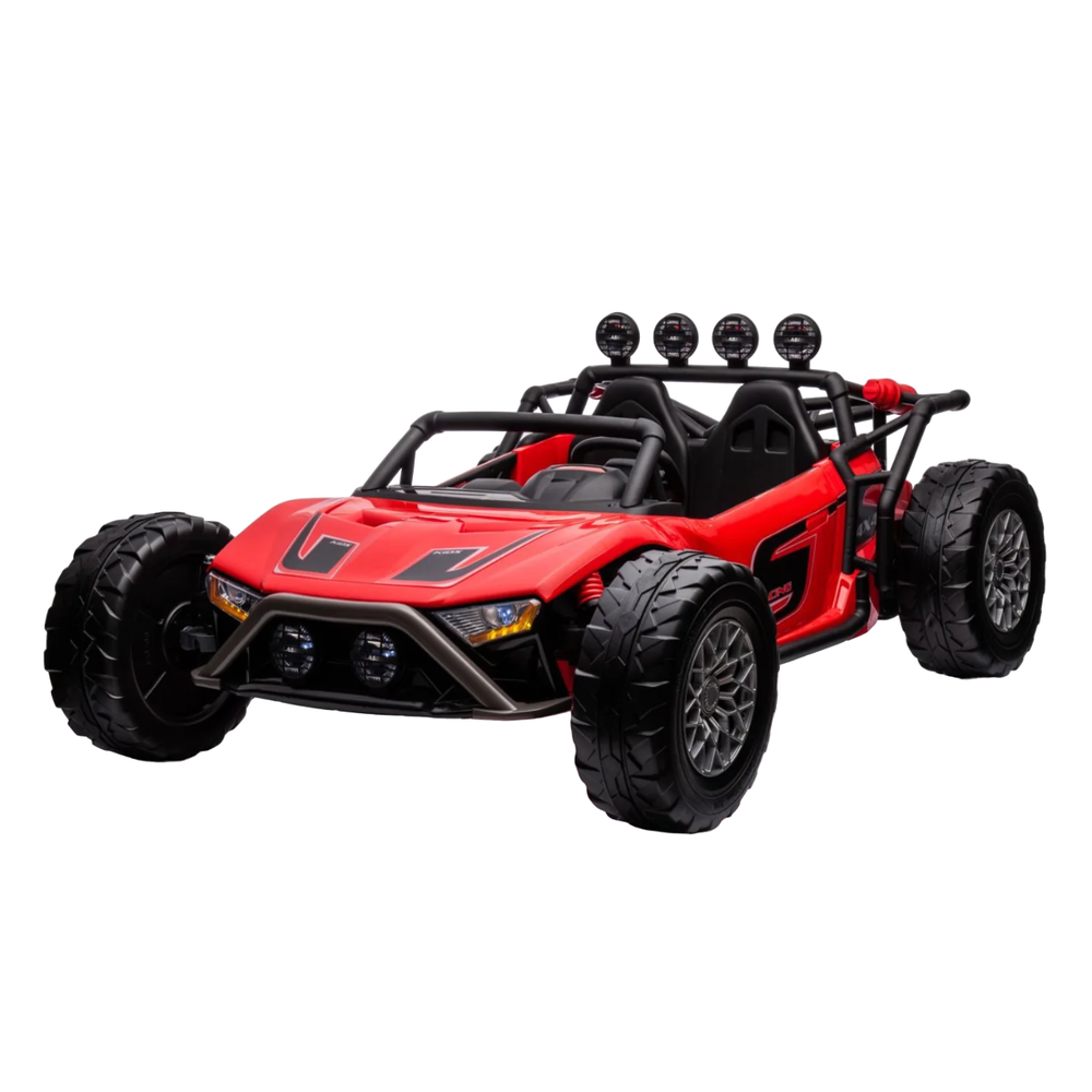 Amsham - Monster 2 Seater Super Slash Racing Kids Car 24v - Red