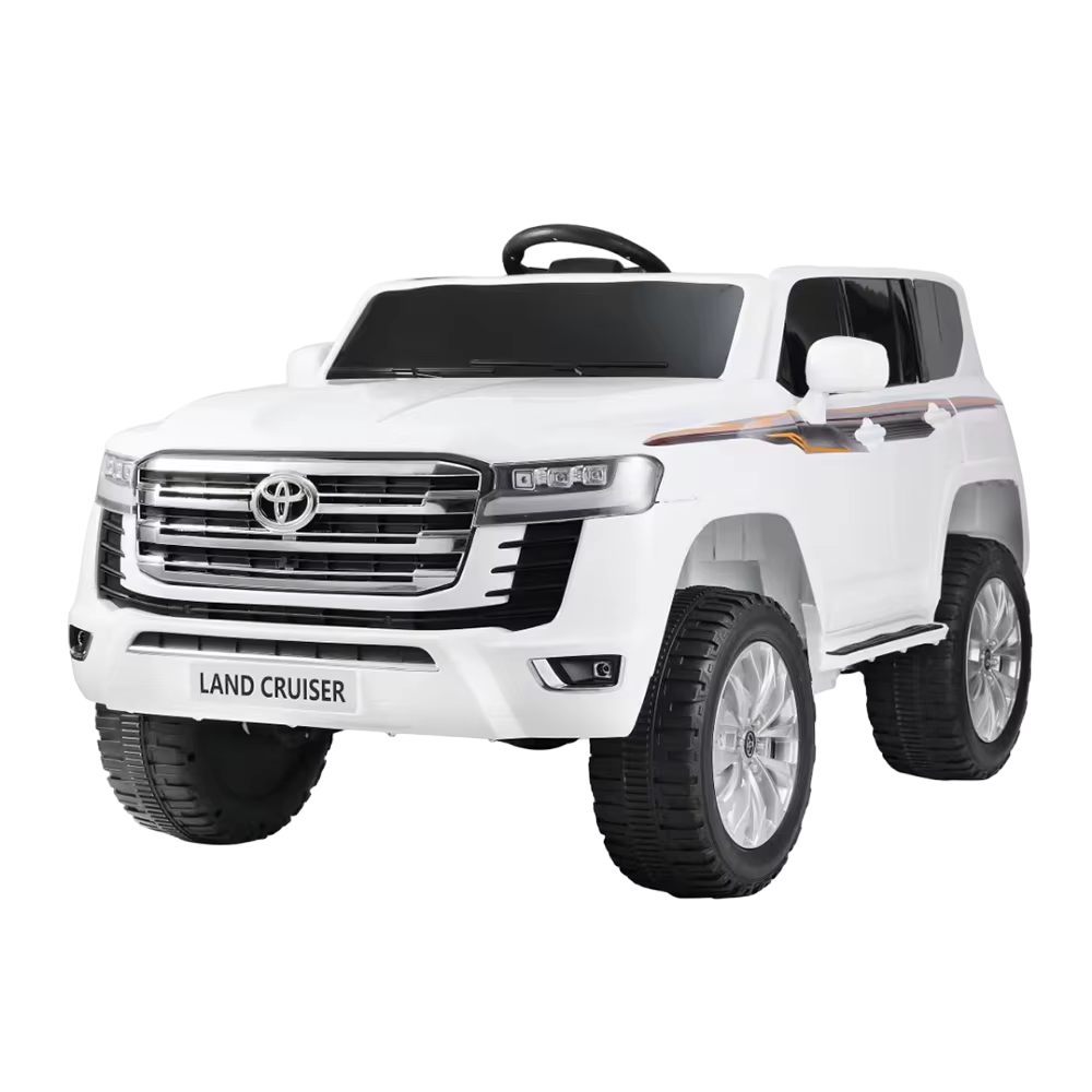 Toyota - Land Cruiser Luxry Kids Ride On Car 12V - White