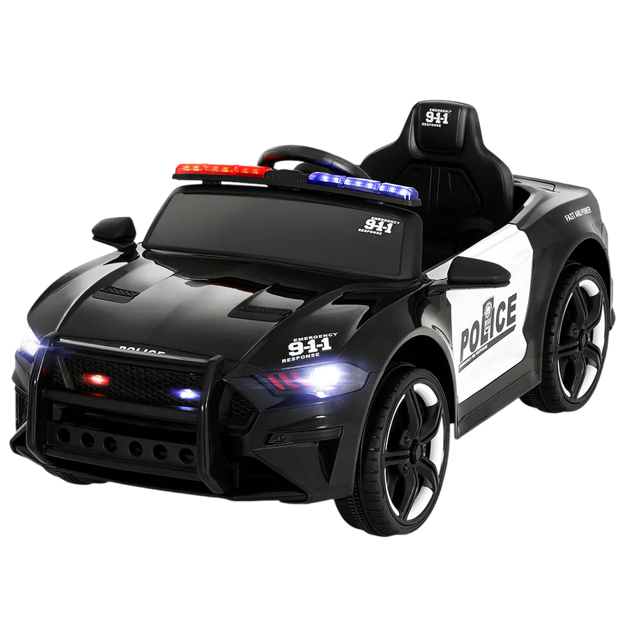 Amsham - Kids Police Car With Remote Control 12V - Black