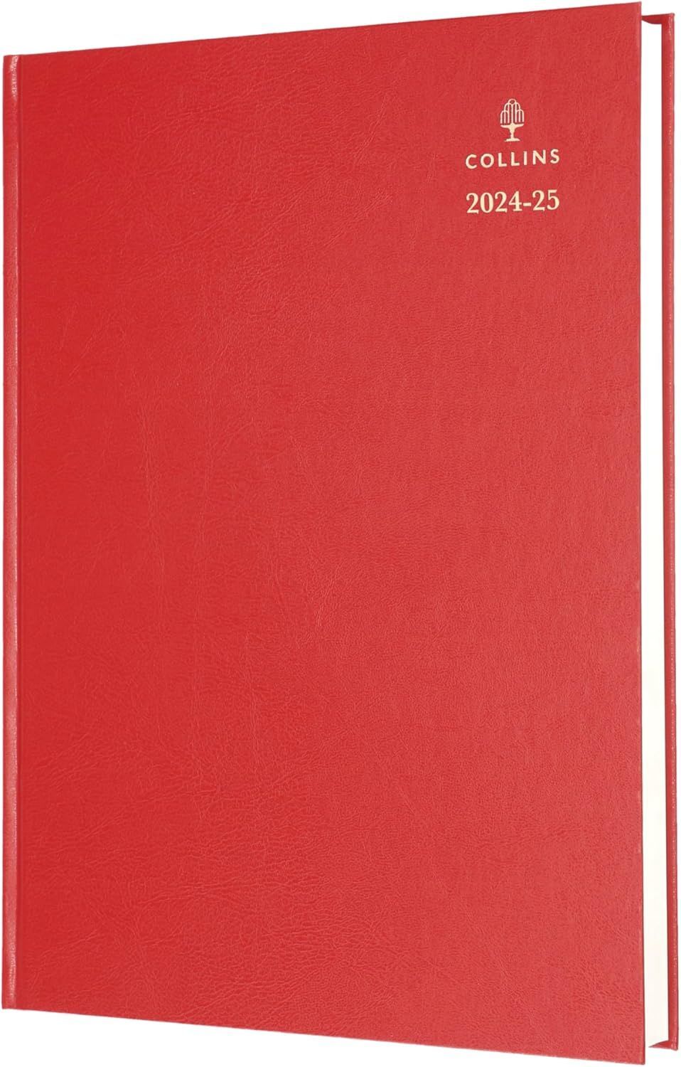 Collins - A4 Standard Desk Day A Page Diary 2024-25 - Red