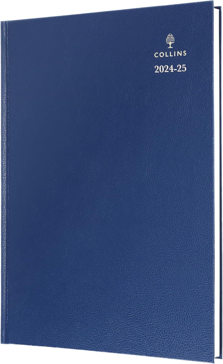 Collins - A4 Standard Desk Day A Page Diary 2024-25 - Blue