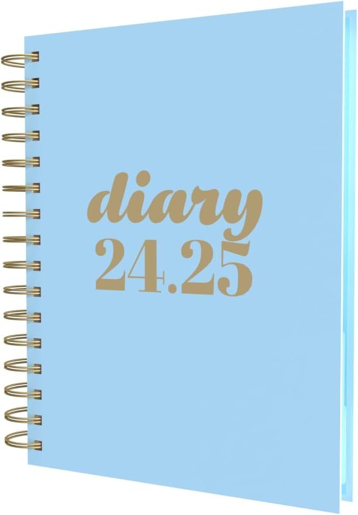 Collins - A5 Scandi Mid Year Day To Page Diary 2024-25 - Blue