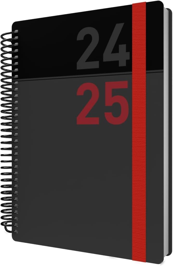 Collins - A5 Delta Mid Year Day To Page Diary 2024-25 - Red