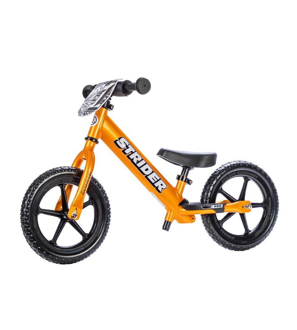 Strider - 12" Pro Balance Bike - Ultra Lightweight Fast Racing Children's Bike - Orange