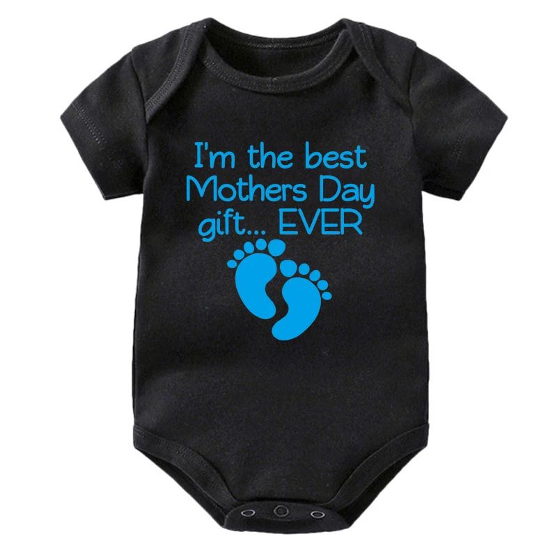 Matching Family Outfits - I Am The Best Mothers Day Gift Ever - Baby Romper - Black