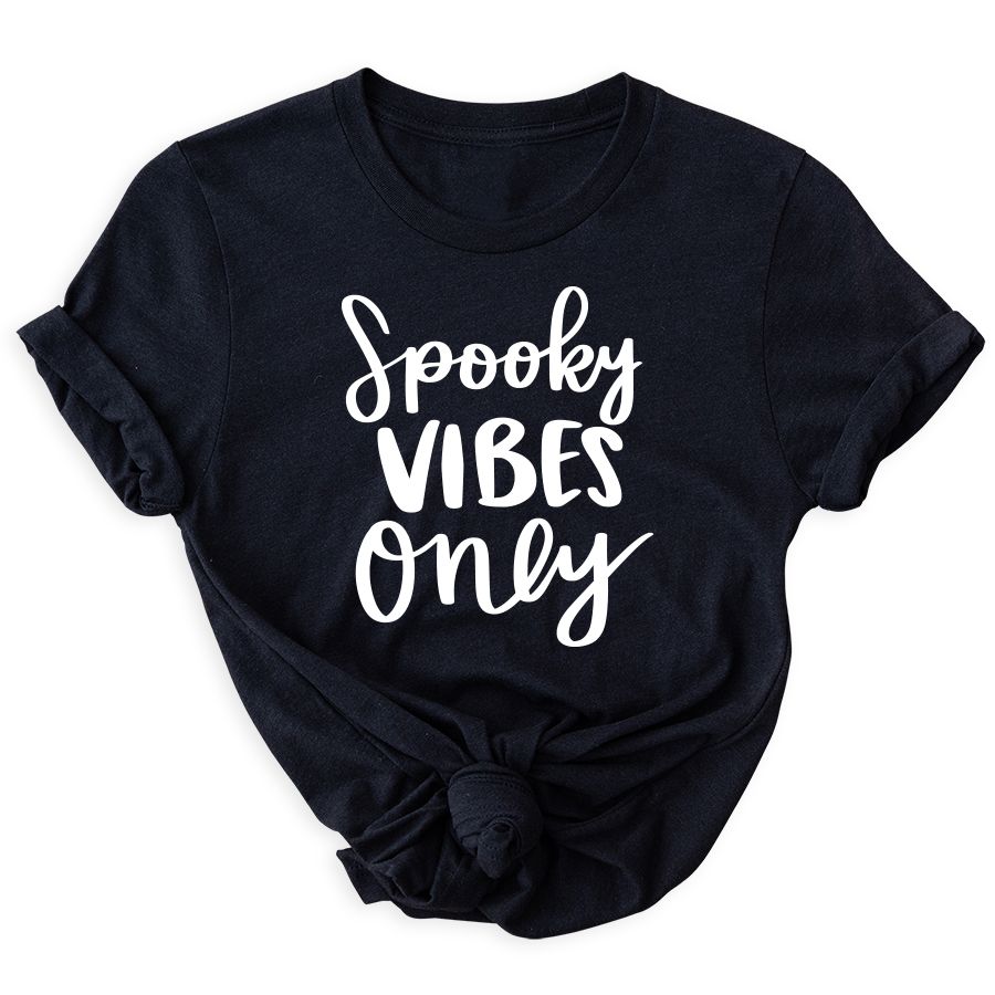 Matching Family Outfits - Spooky Vibes Only T-Shirt - Black