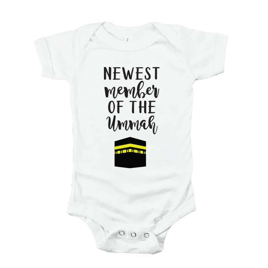 Matching Family Outfits - Newest Member of The Ummah Baby Romper - White