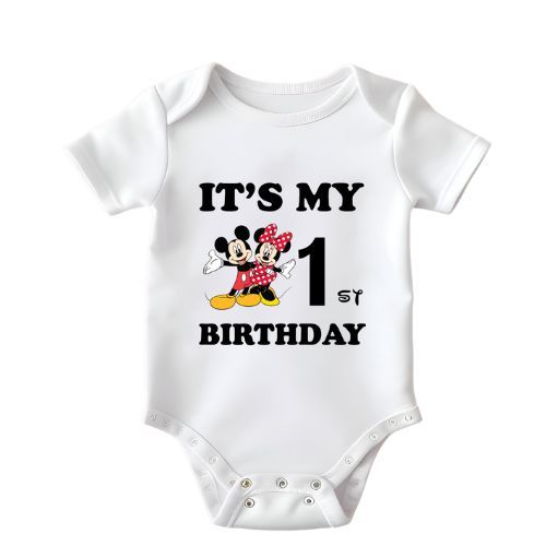 Matching Family Outfits - It's My 1st Birthday Printed Baby Romper - White