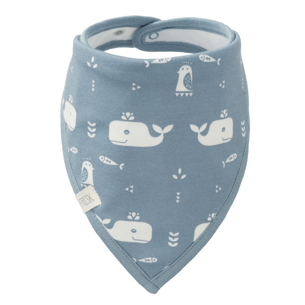 Fresk - Bandana Bib - Whale Blue Fog