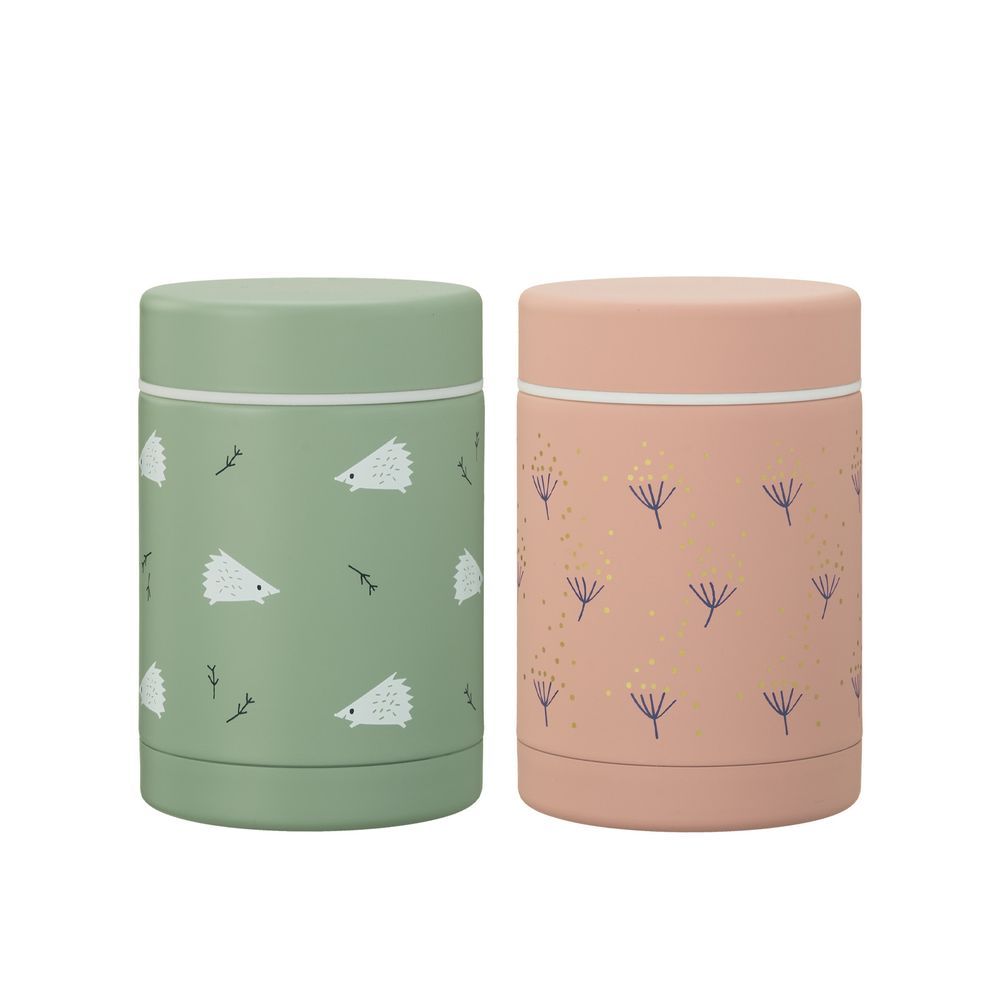 Fresk - Food Jar Duo - Dandelion and Hedgehog - 2 Pcs