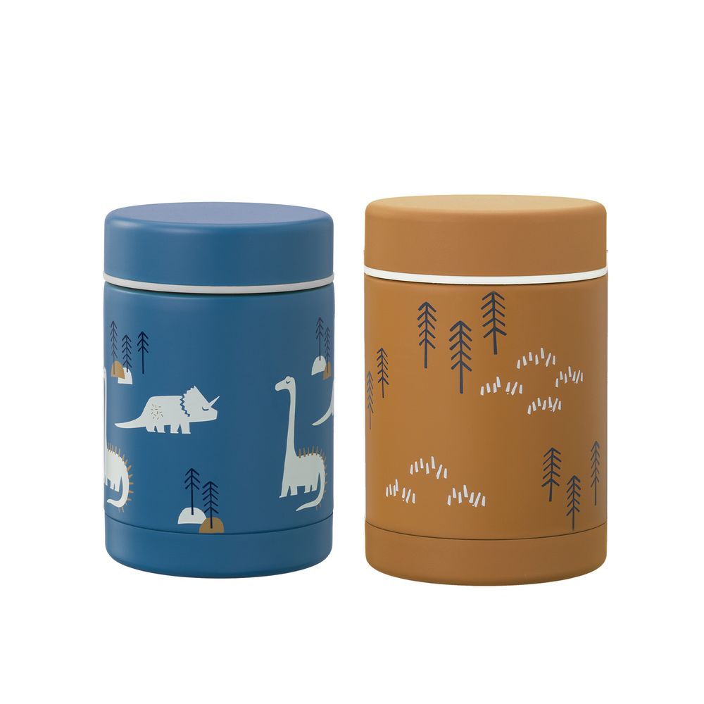 Fresk - Food Jar Duo - Dino and Woods Spruce - 2 Pcs